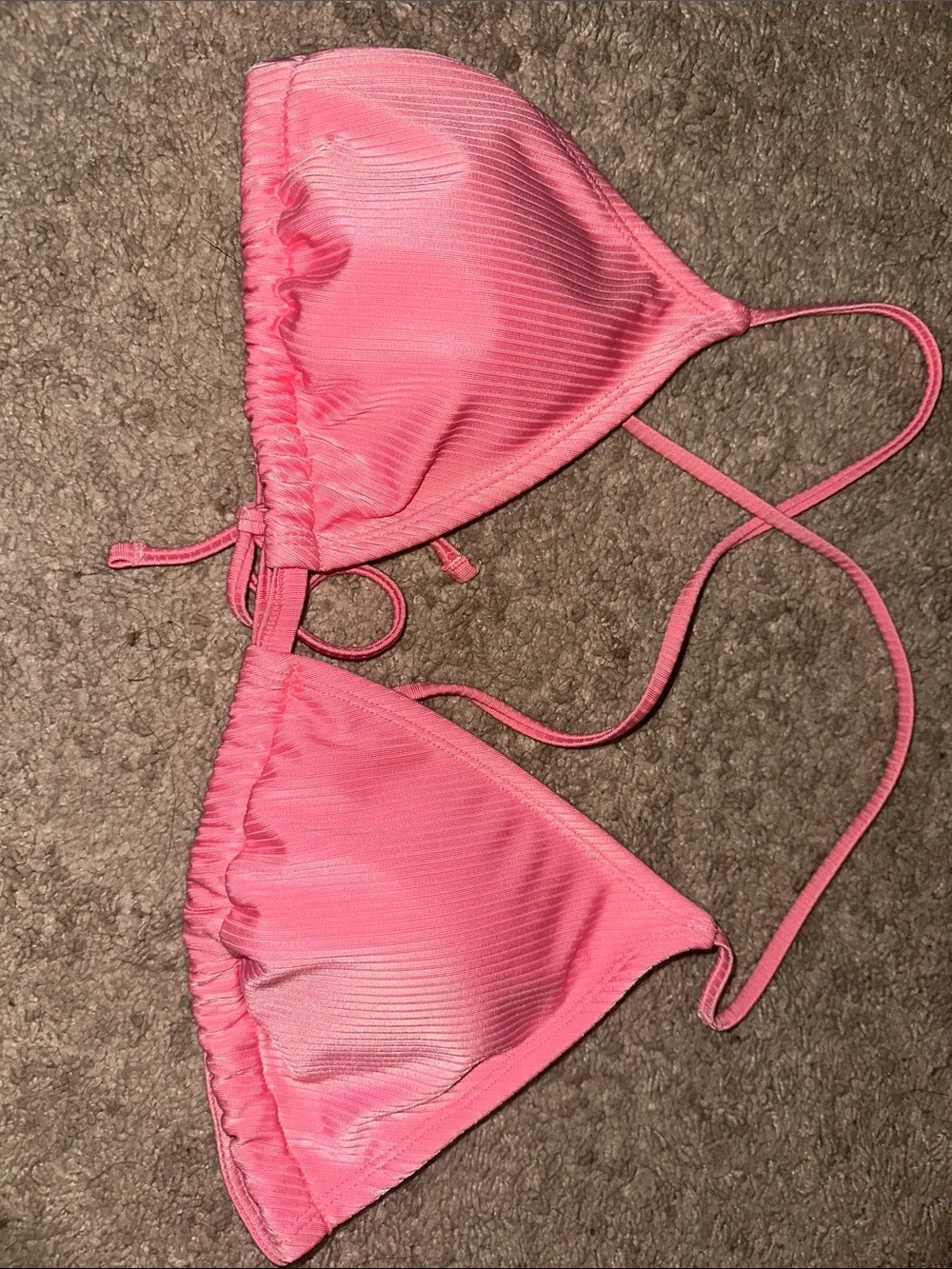 Women's Pink Triangle Bikini Top - Classic Adjustable Swimwear